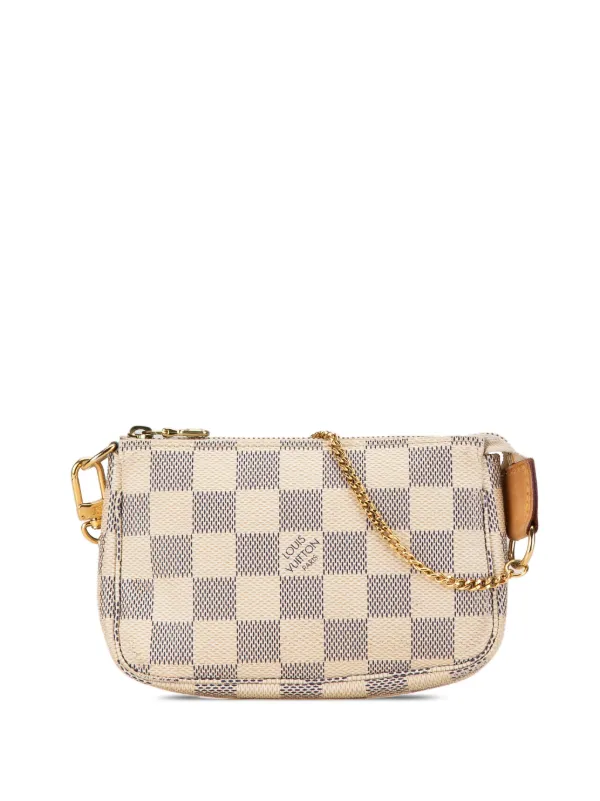 Louis Vuitton Pre Owned 2010 Damier Azur Mini Pochette Accessoires Handbag White FARFETCH SG