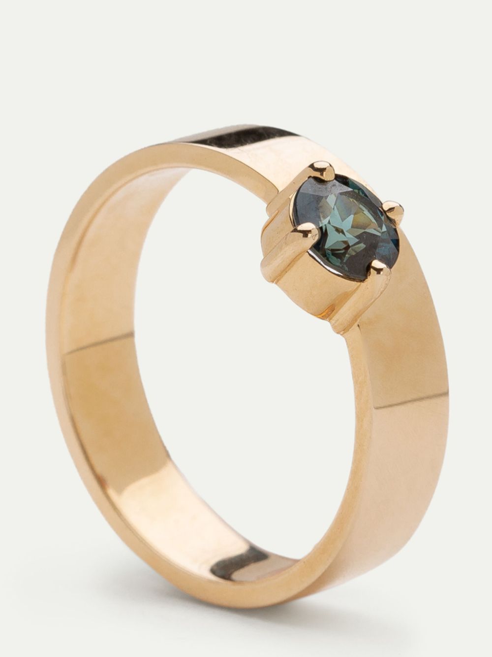 WWAKE 14kt recycled yellow gold Monolith sapphire ring - Goud