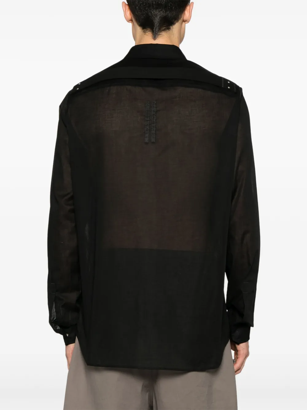 Rick Owens Overhemd met zak Zwart