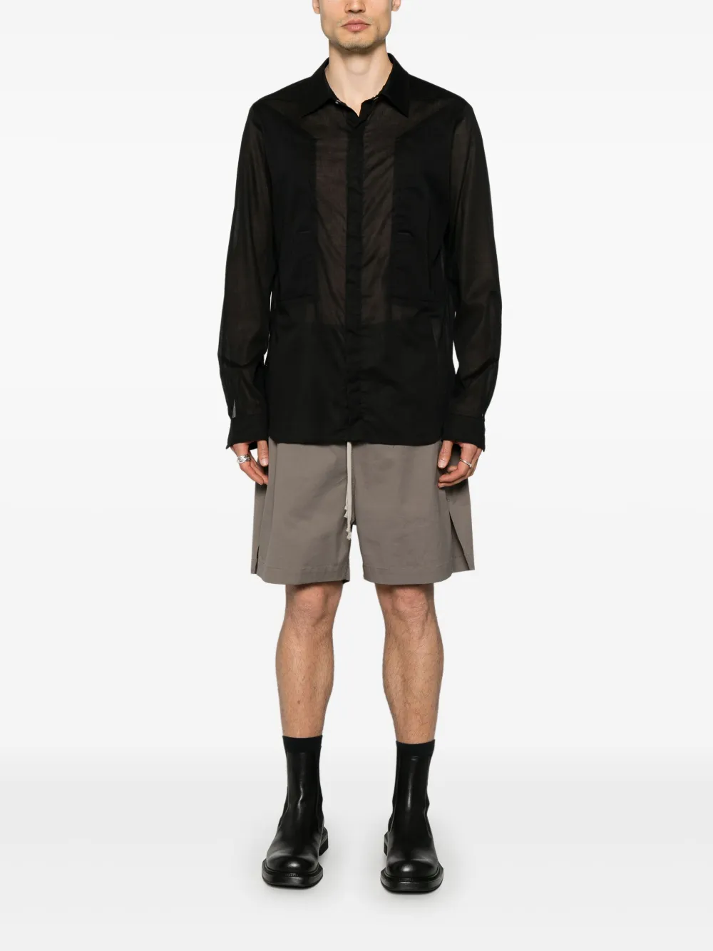 Rick Owens Fogpocket shirt - Zwart