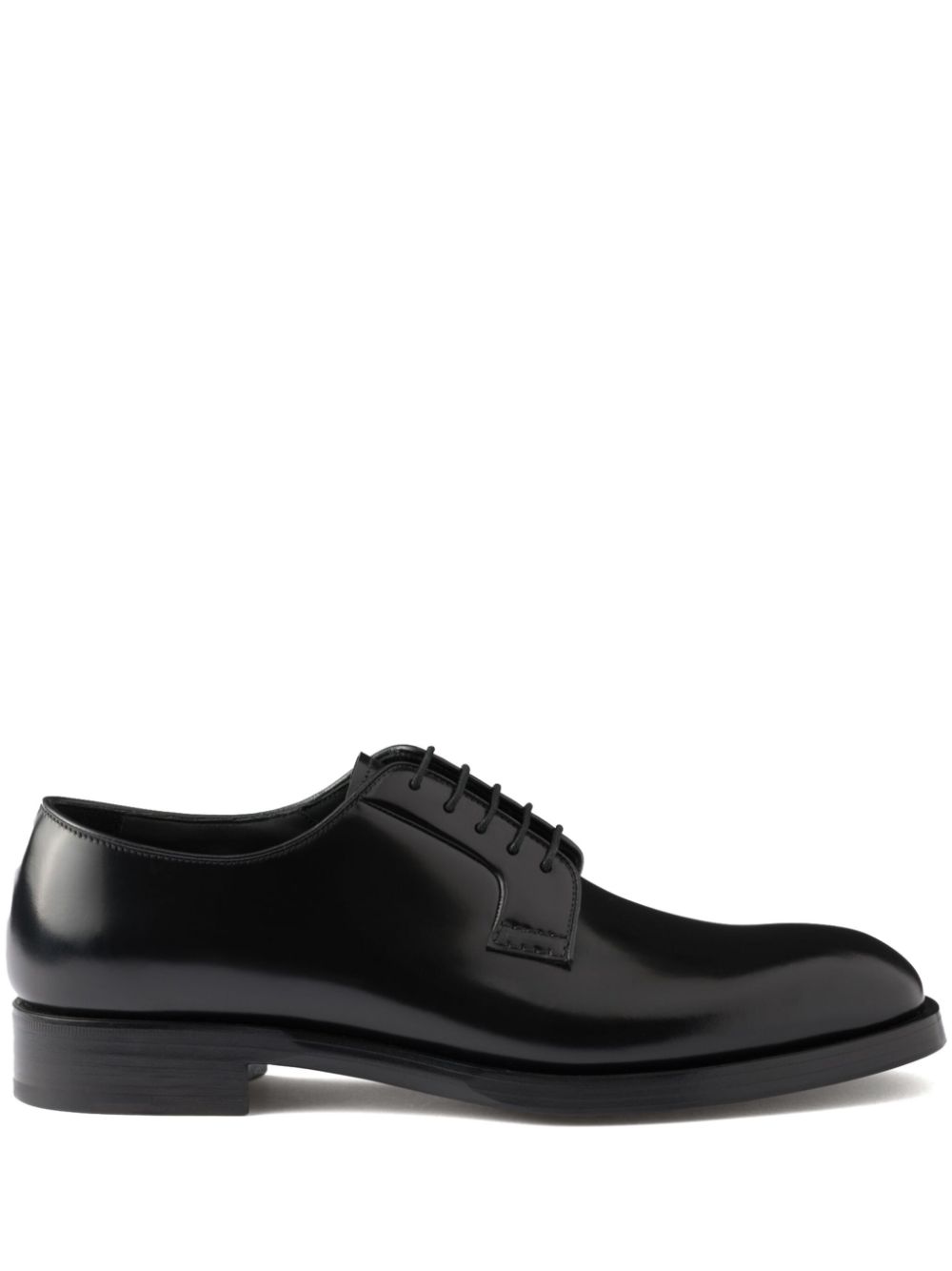 Prada Leren derby schoenen Zwart