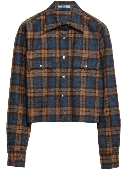 Prada manteau à carreaux - Marron - Prada - Modalova