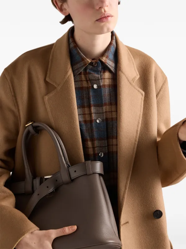 Prada チェック シャツ | ブラウン | FARFETCH JP