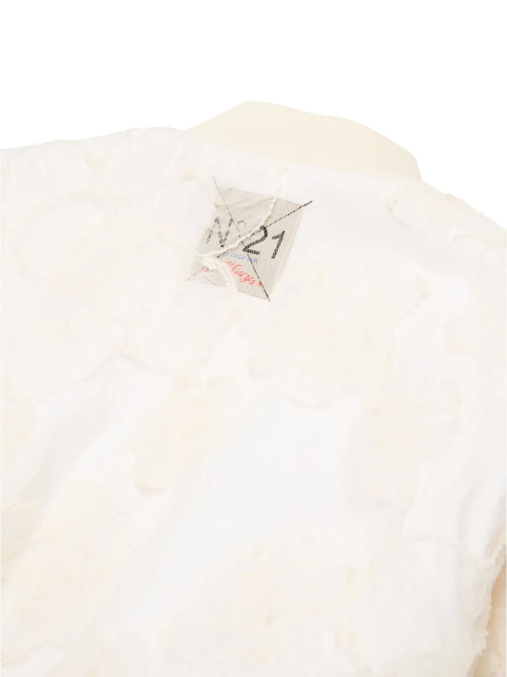 Nº21 Kids Bomberjack met jacquard Beige