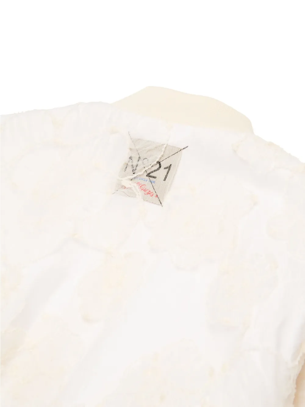 Nº21 Kids Bomberjack met jacquard Beige