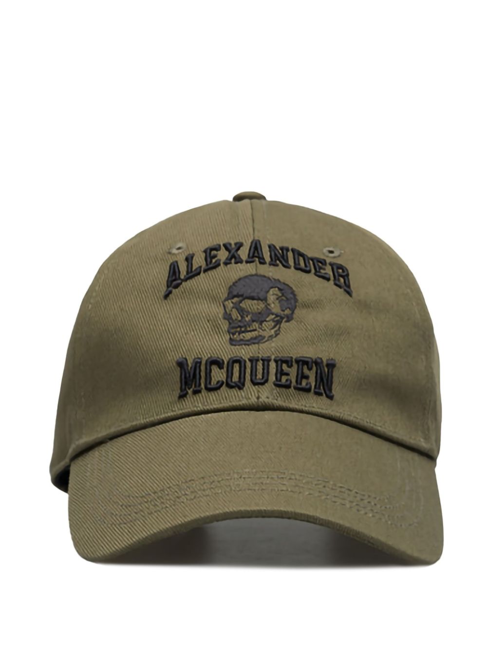 Alexander McQueen embroidered-skull baseball cap - Green