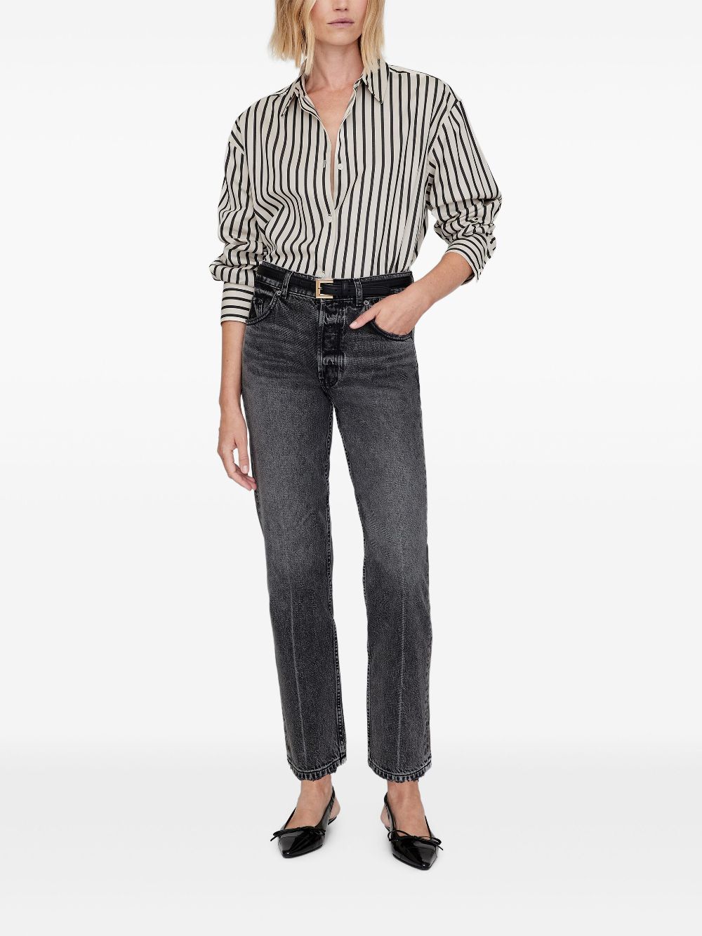 ANINE BING Plaza blouse - Zwart