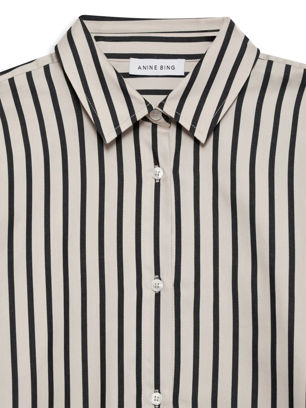 Shop Anine Bing Plaza Shirt In Black