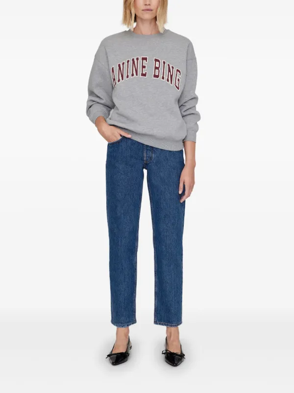 ANINE BING Spencer Sweatshirt | Grey | FARFETCH