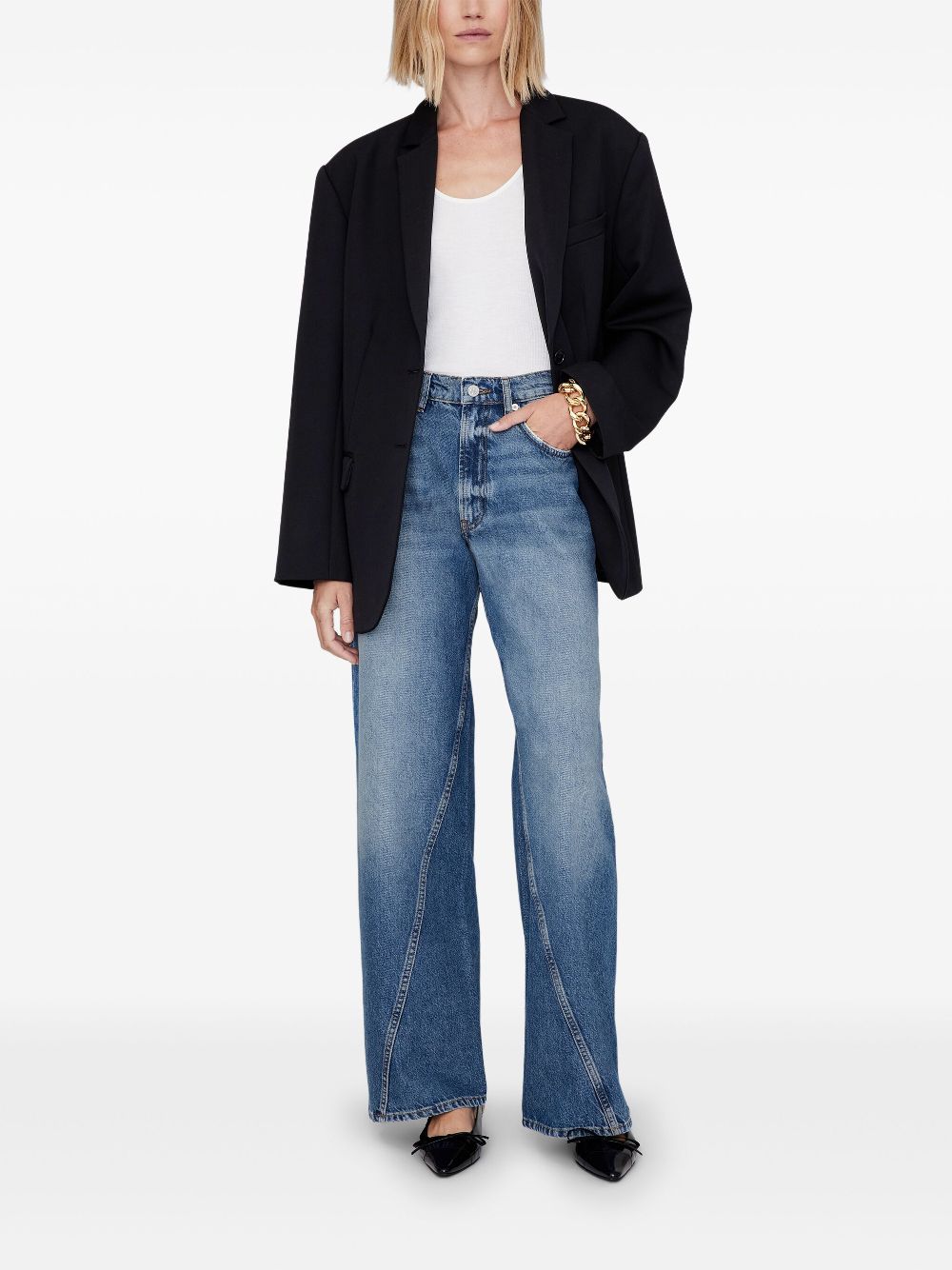 ANINE BING Brie wide-leg jeans - Blue