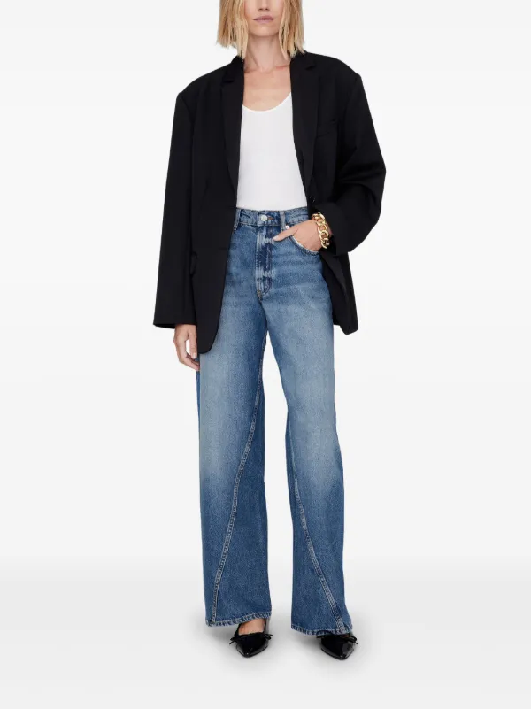 ANINE BING Brie wide-leg Jeans | Blue | FARFETCH