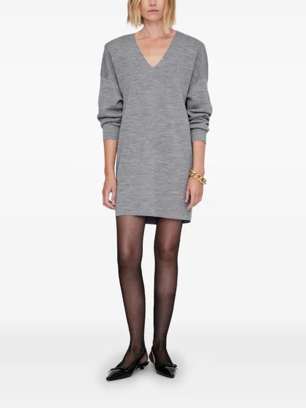 knitted yellow dress Lela Rose Smocked Knit Mock Neck Dress