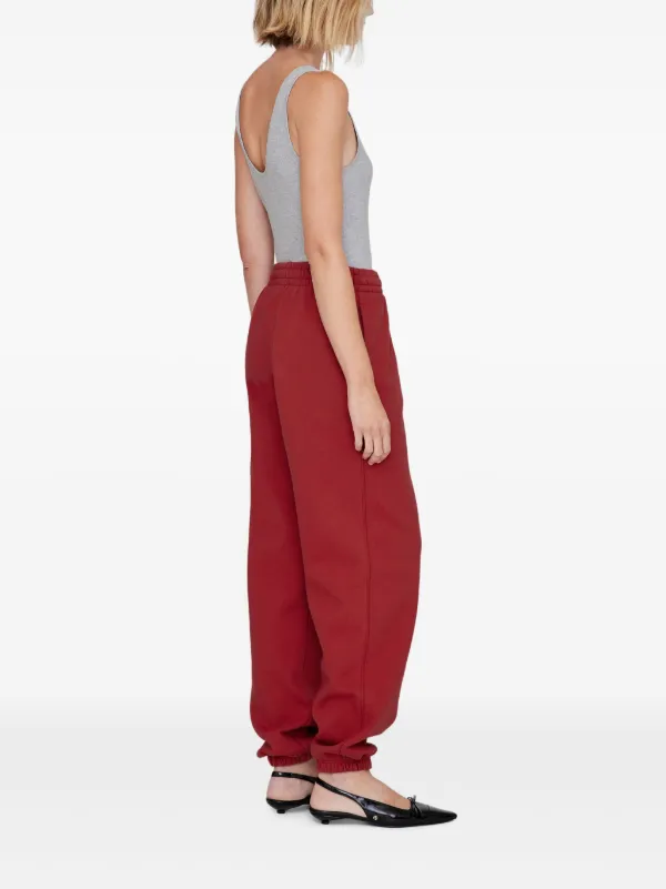 パンツ ANINE BING Women Straight Pants A 03 10598CO RED13 ANINE BING logo-embroidered Sweatpants | Red | FARFETCH