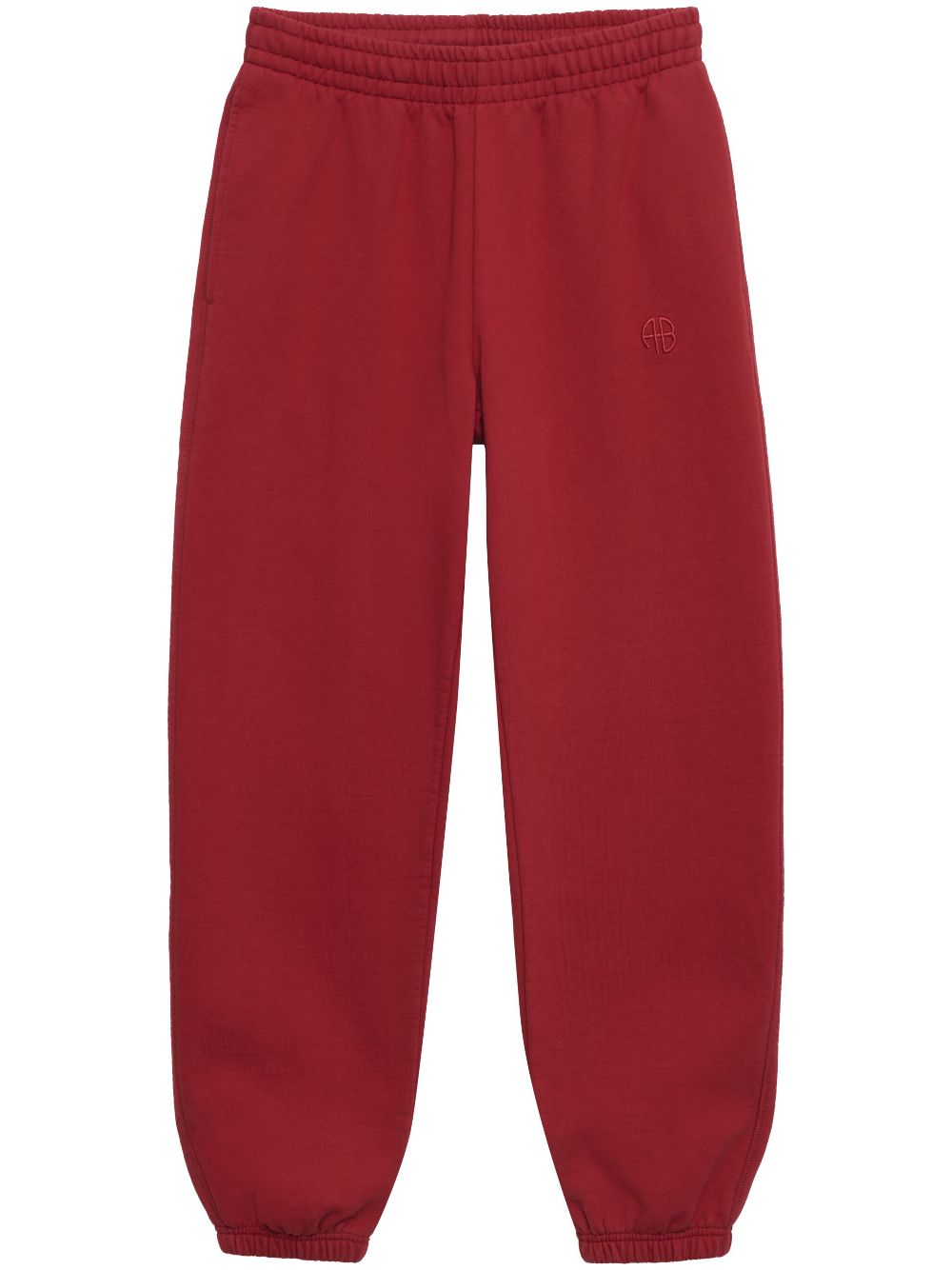 ANINE BING Joggingbroek met geborduurd logo Rood