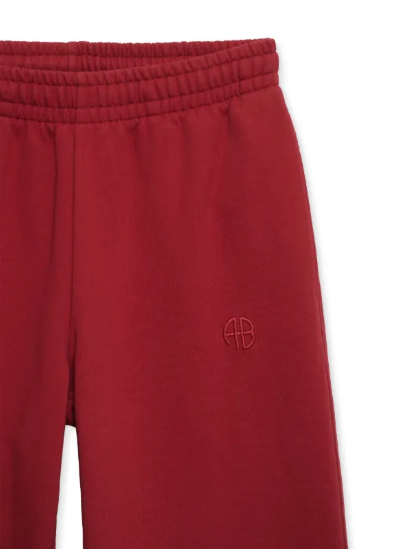 ボトムスその他 ANINE BING Red jogging pants ANINE BING logo-embroidered Sweatpants | Red | FARFETCH