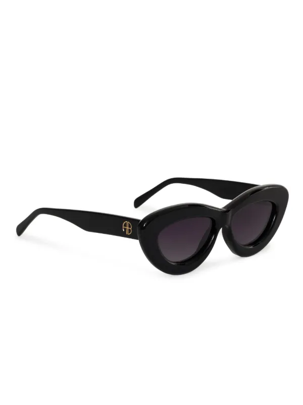 サングラス Alba Sunglasses - ANINE BING - Acetate - Black ANINE BING Alba Sunglasses | Black | FARFETCH