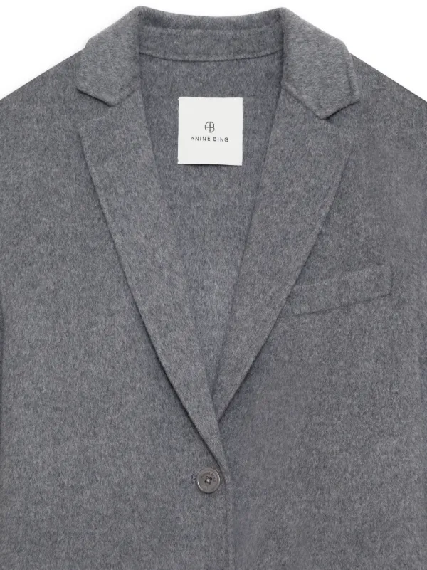 ジャケット ANINE BING Gray Quinn jacket in wool and cashmere ANINE BING Quinn oversized wool and cashmere-blend blazer