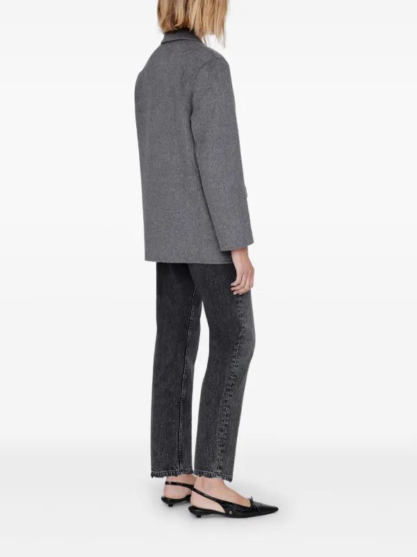 ANINE BING Quinn Blazer | Grey | FARFETCH