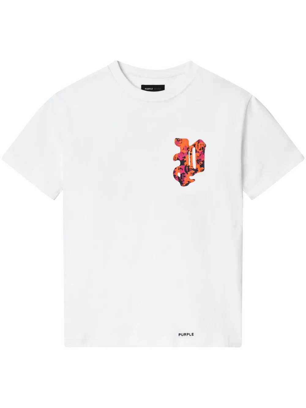 Purple Brand Gothic Camo P T-shirt Wit