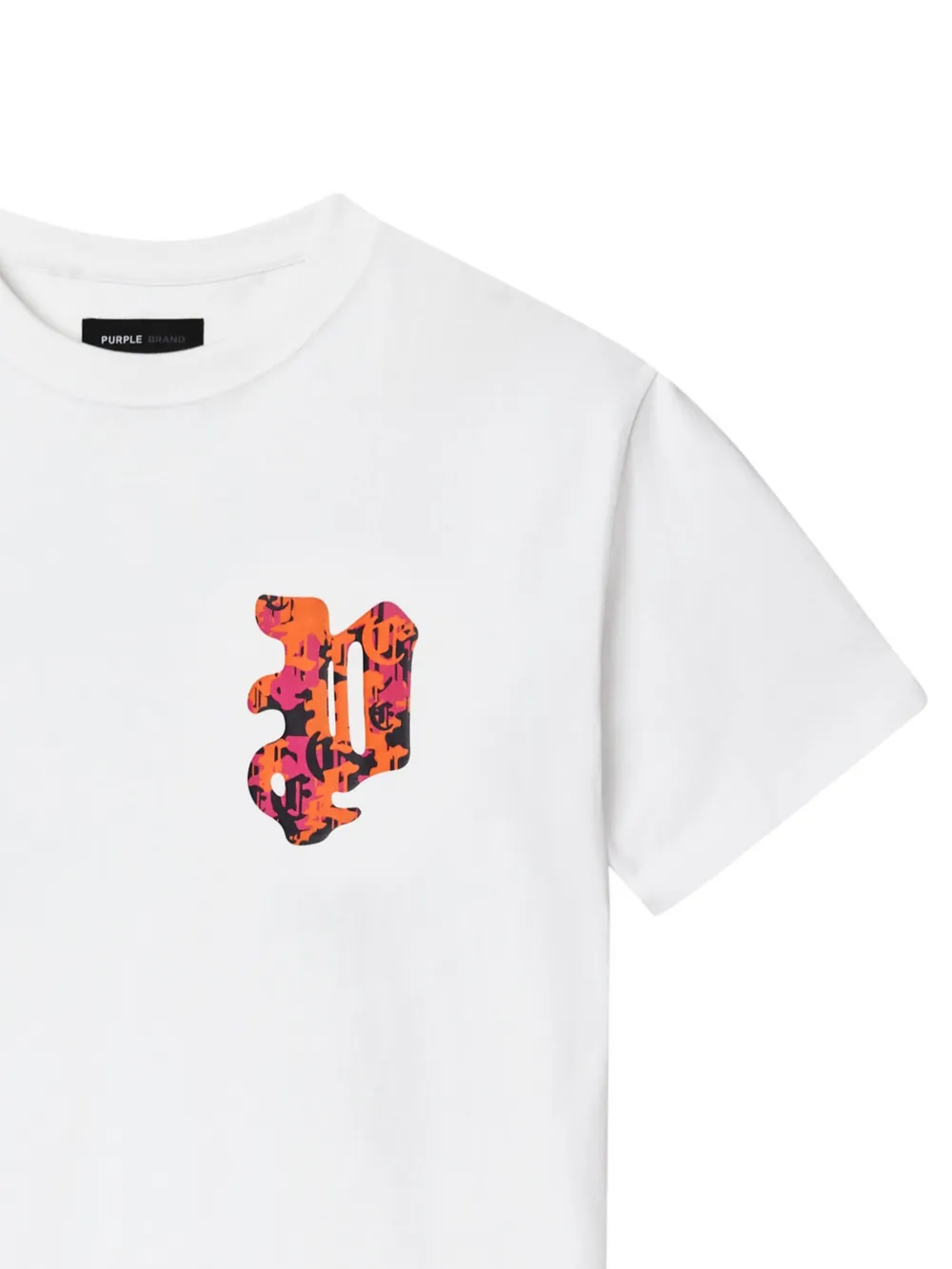 Purple Brand Gothic Camo P T-shirt - Wit