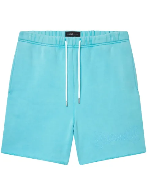 Purple Brand shorts Arched Gothic Wordmark