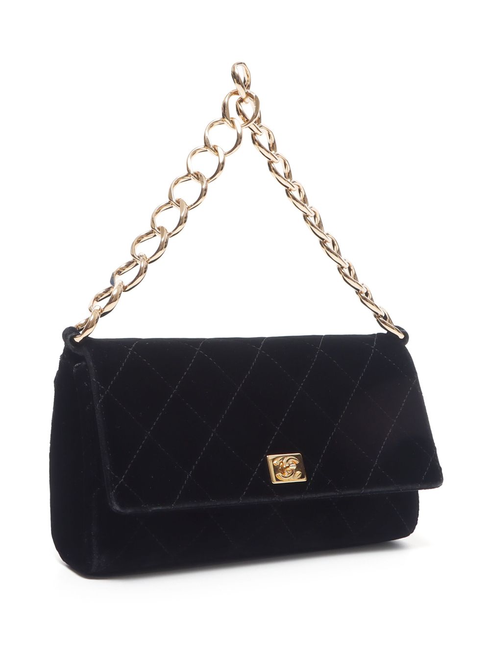 CHANEL 2001 velour shoulder bag Women