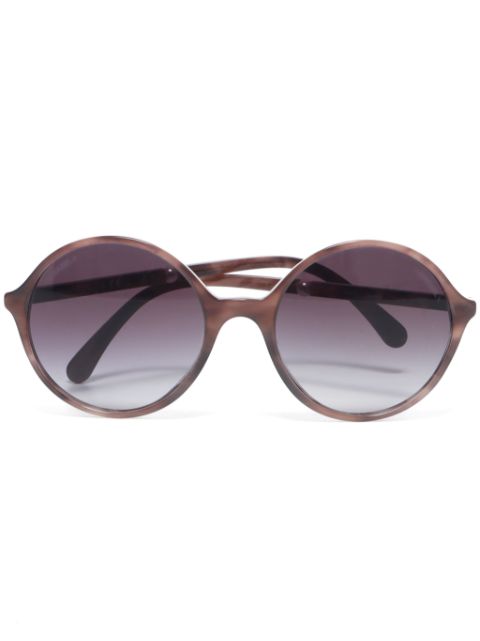 HOT SALE CHANEL 2000 oval-frame sunglasses Women