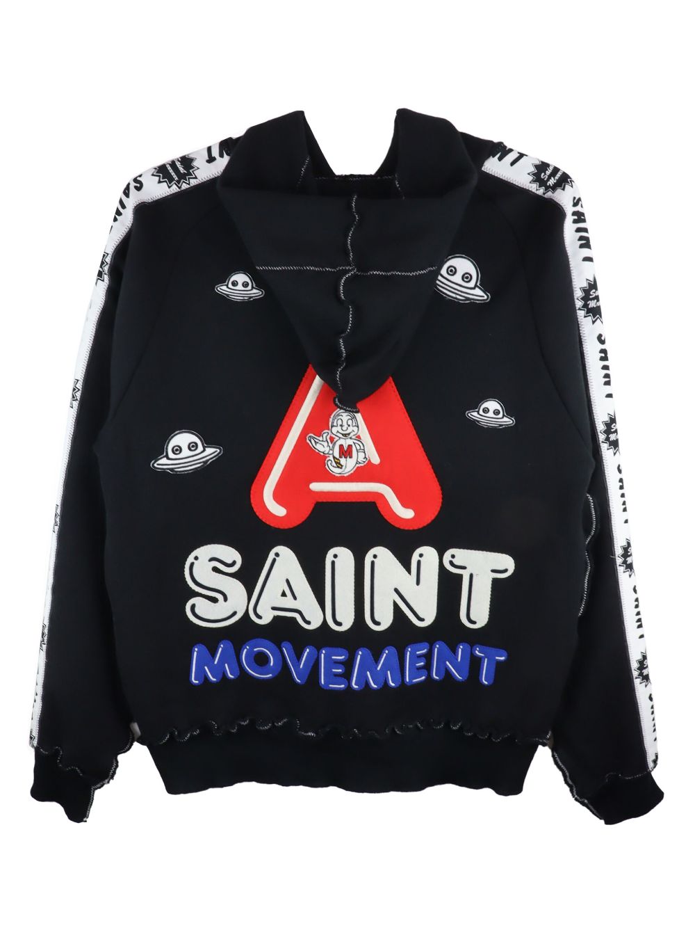 SAINT MXXXXXX x A LOVE MOVEMENT logo-print hoodie - Zwart