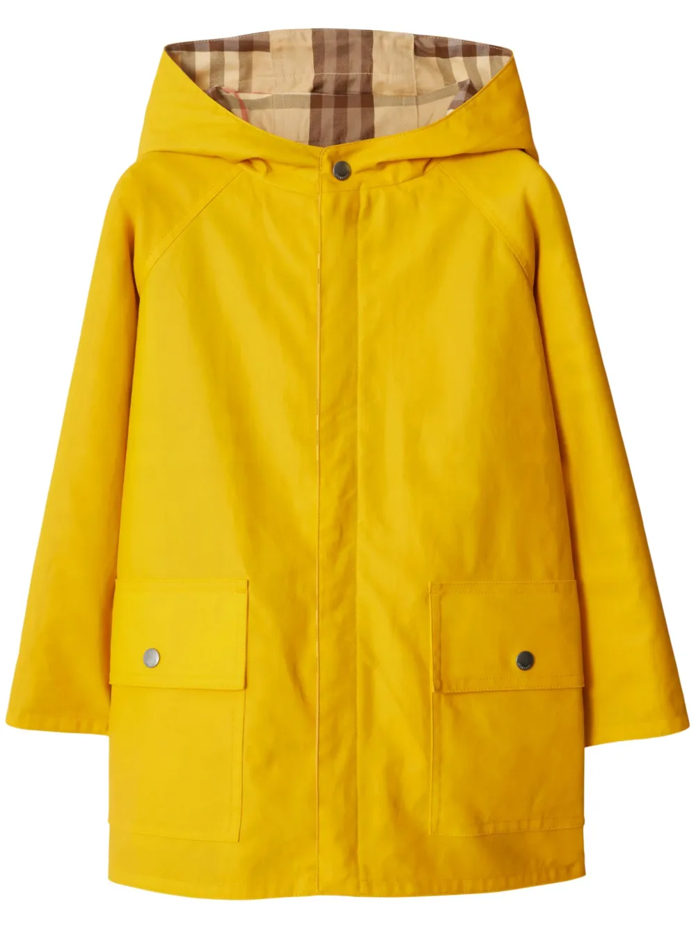 Burberry Reversible Cotton Coat In Yellow