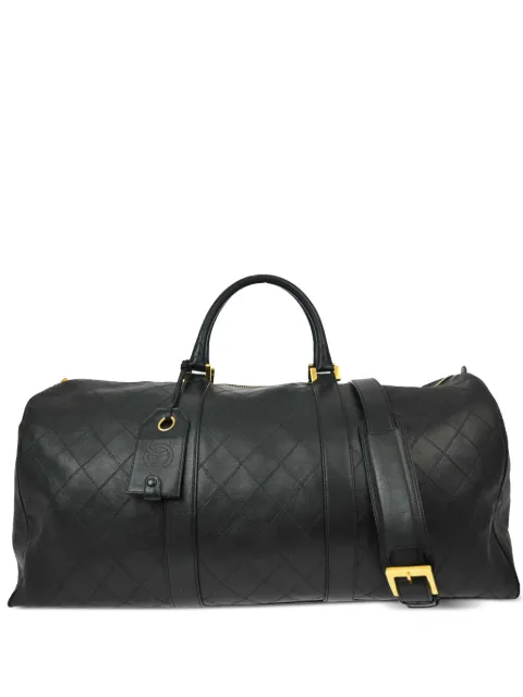HOT SALE CHANEL 1995 quilted two-way travel bag Men