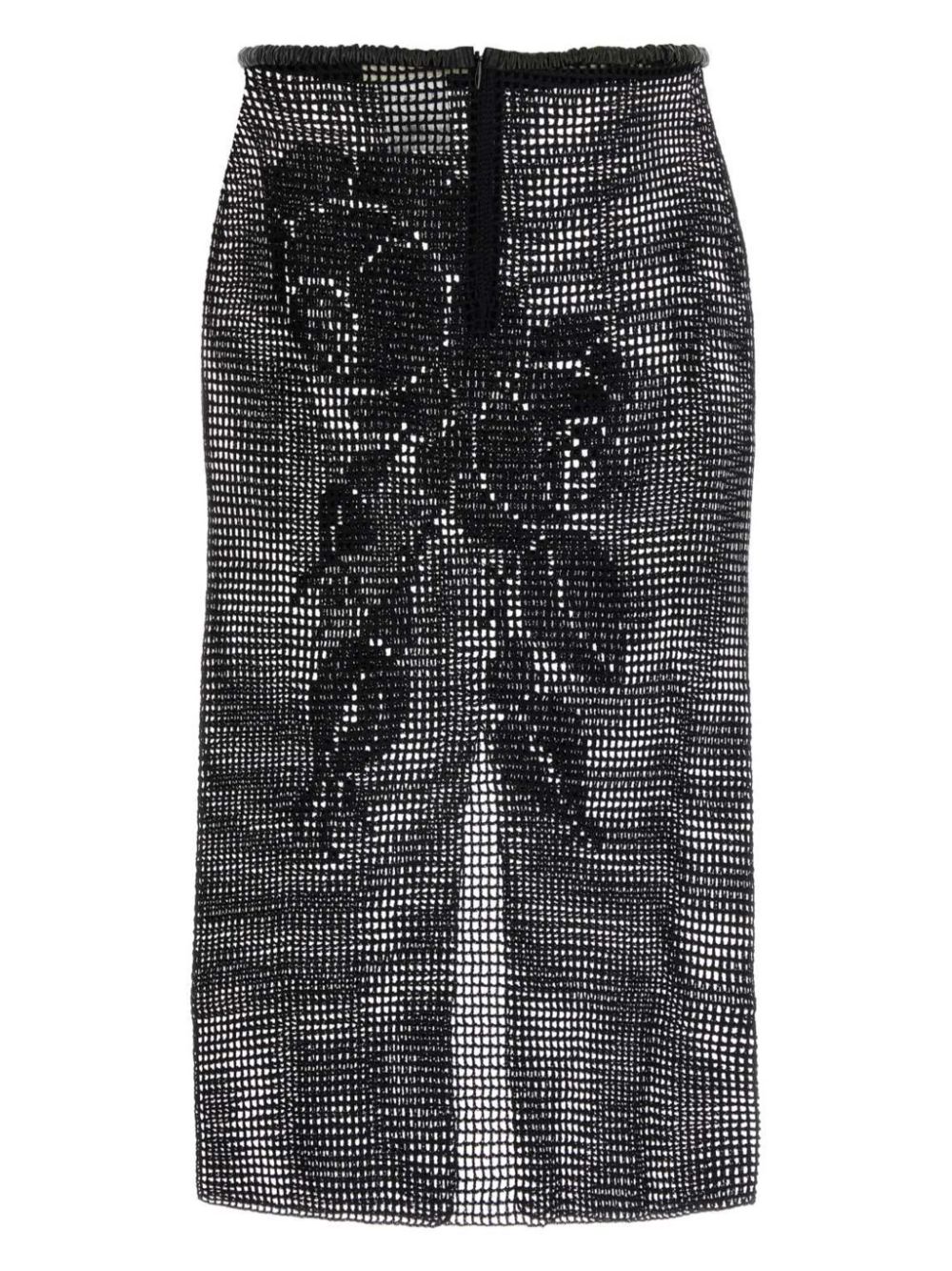 Magda Butrym crochet-knit skirt - Zwart