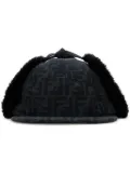 FENDI FF- logo canvas hat - Blue