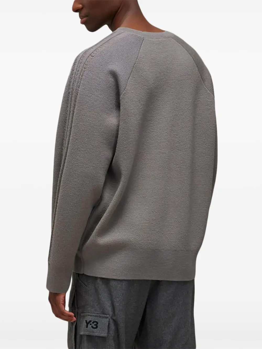 Y-3 3S Gebreide trui met ronde hals Grijs