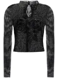 Magda Butrym lace crochet-knit blouse - Black