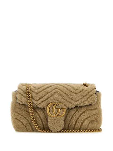 Gucci small shearling Marmont shoulder bag