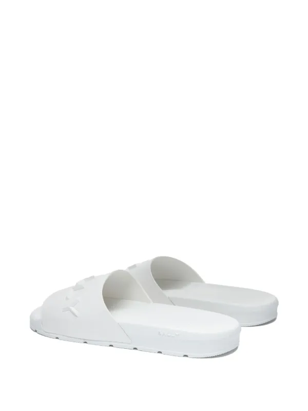 【関税&送料込】Bally Slide Sandal Gherry Bally Gherry Slides | White | FARFETCH