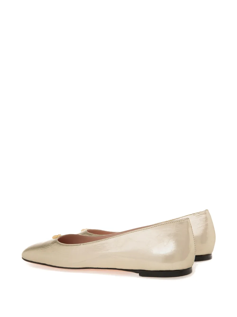 Bally Leren ballerina's Goud