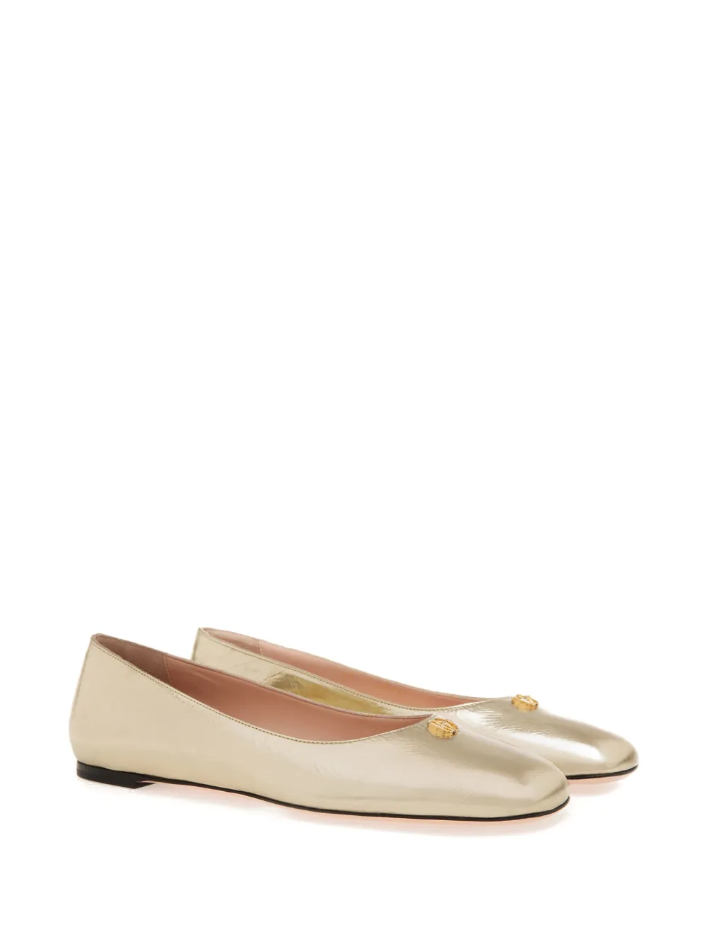 Bally Leren ballerina's - Goud