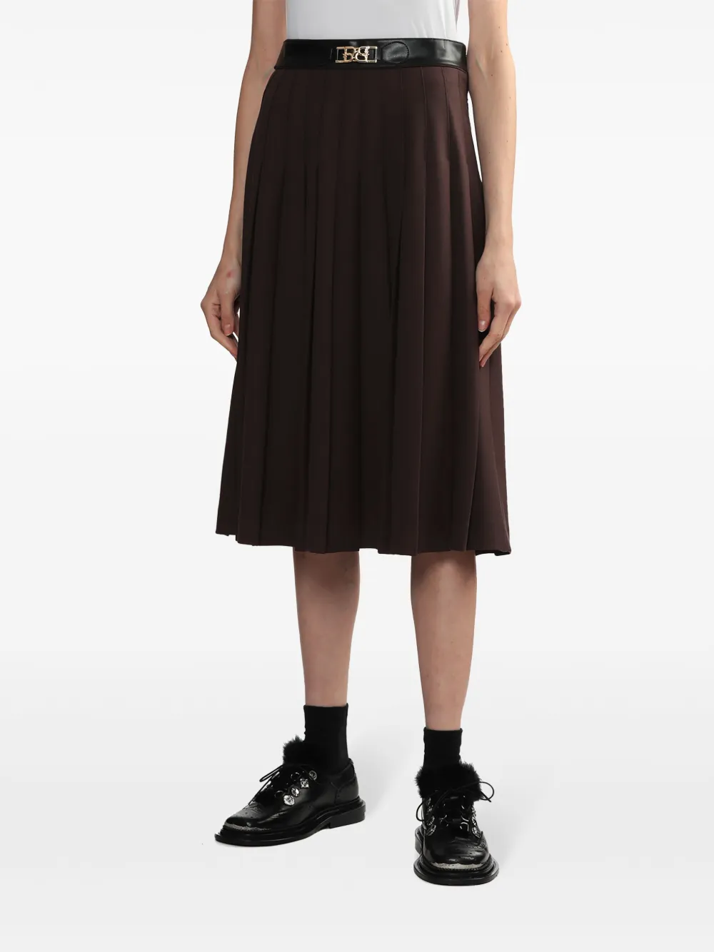Bapy By *a Bathing Ape® Pleated Skirt In 褐色