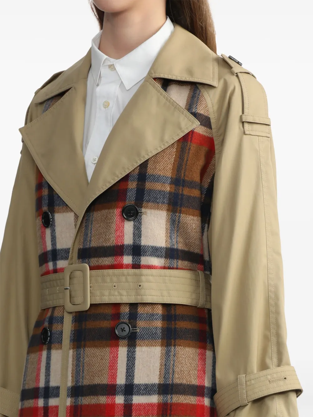 BAPY BY *A BATHING APE Trenchcoat met sjaaldetail Beige