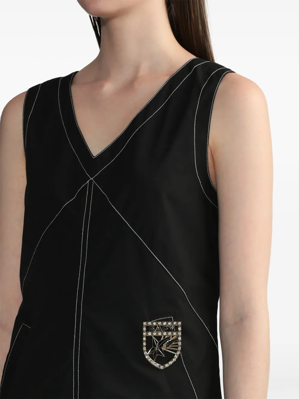 BAPY BY *A BATHING APE Jurk met geborduurd logo Zwart