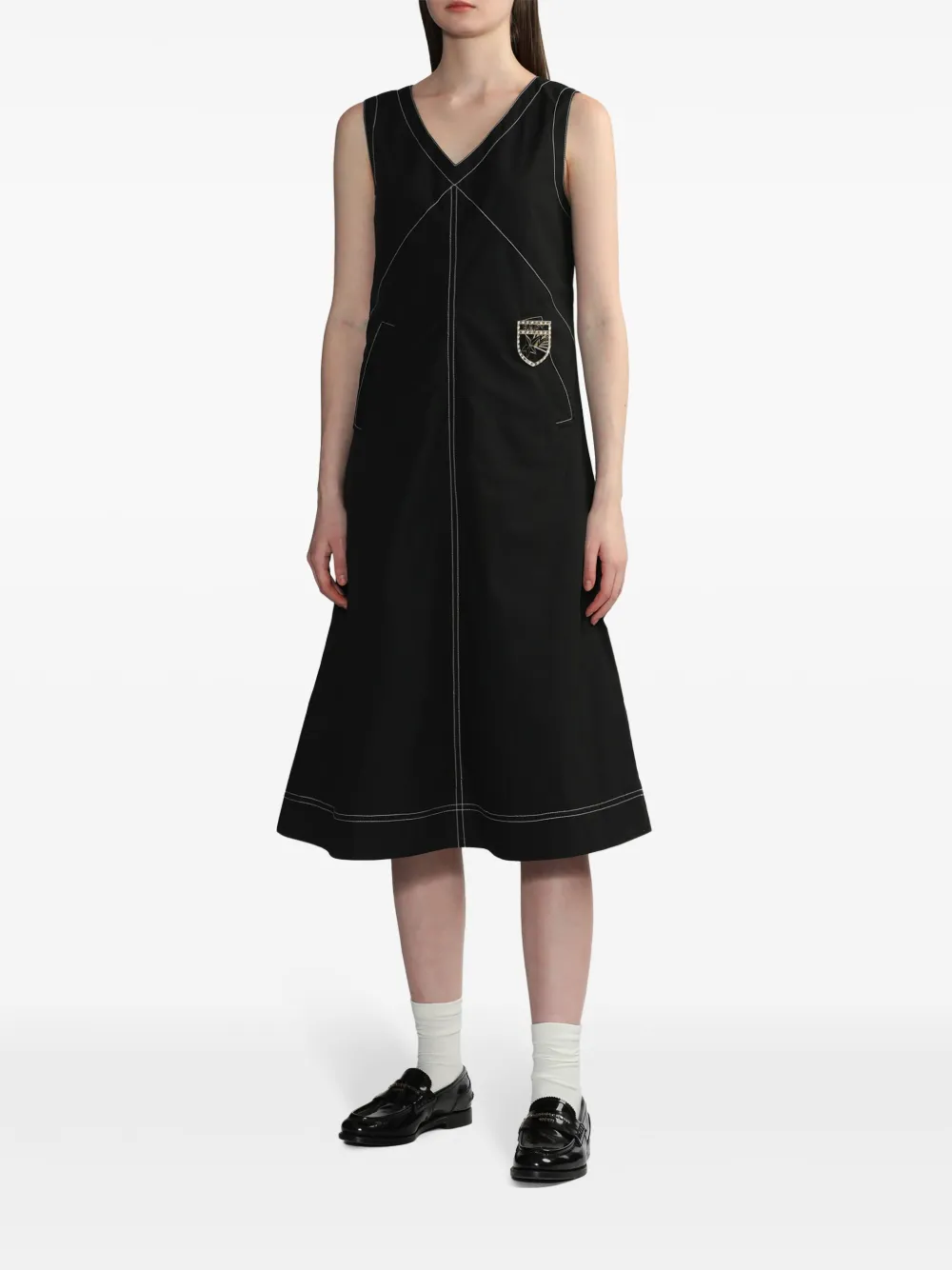BAPY BY *A BATHING APE Jurk met geborduurd logo Zwart