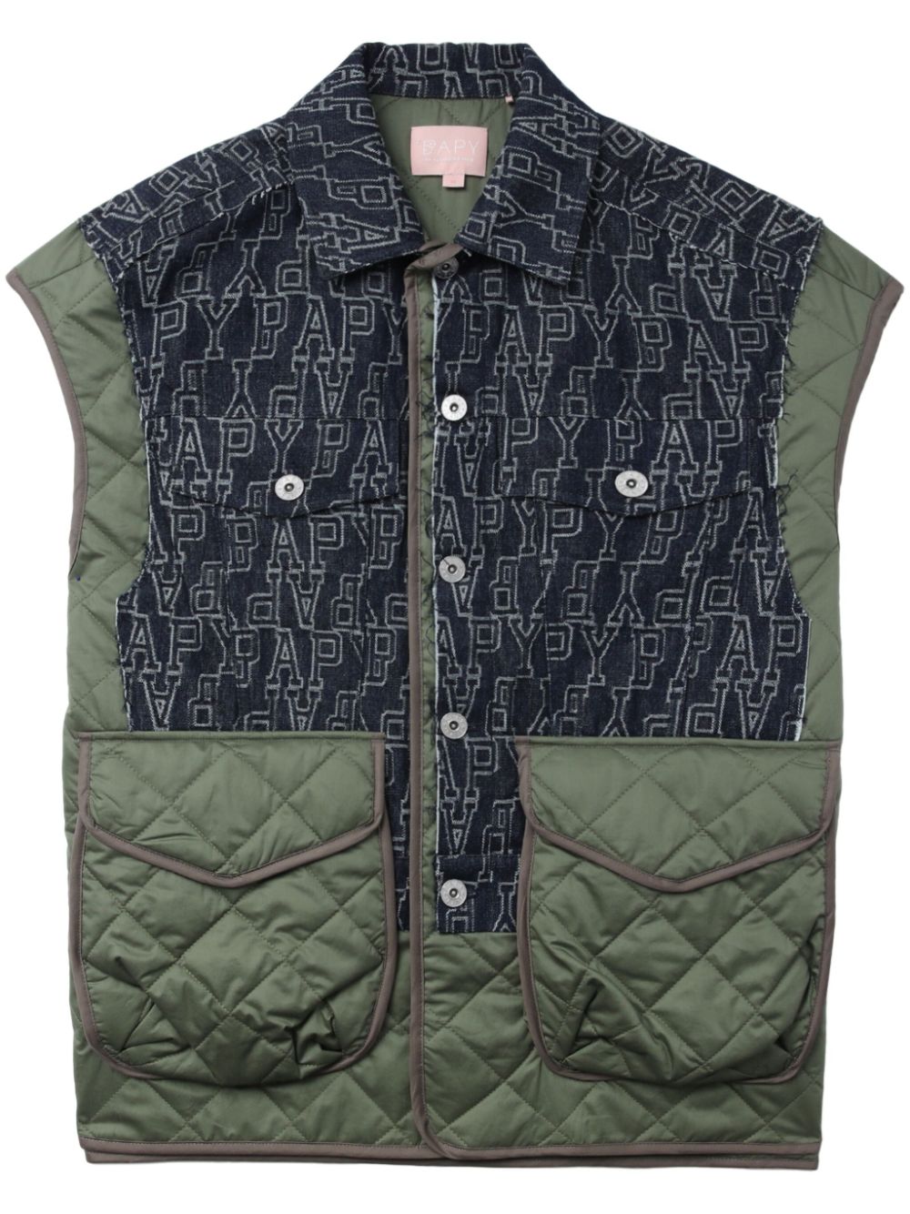 Bapy By *a Bathing Ape® Panelled Gilet In Green