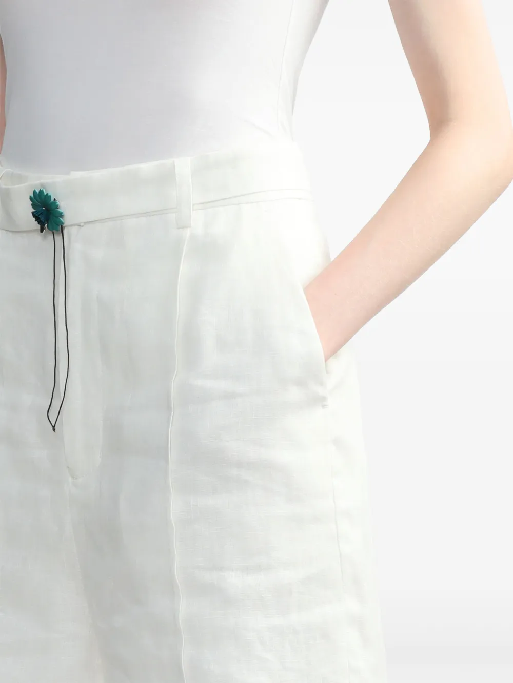 BAPY BY *A BATHING APE Shorts met bloemenapplicatie Wit