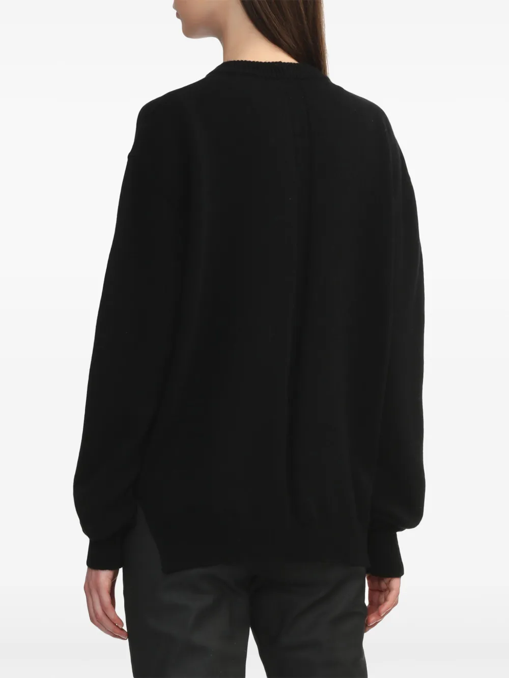 Rick Owens Knitted Sweater In 黑色
