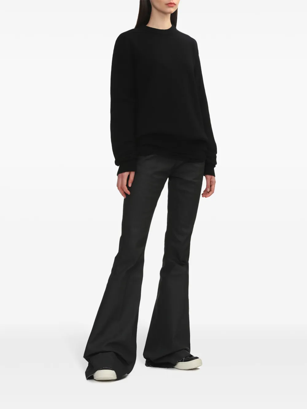 Rick Owens Knitted Sweater In 黑色