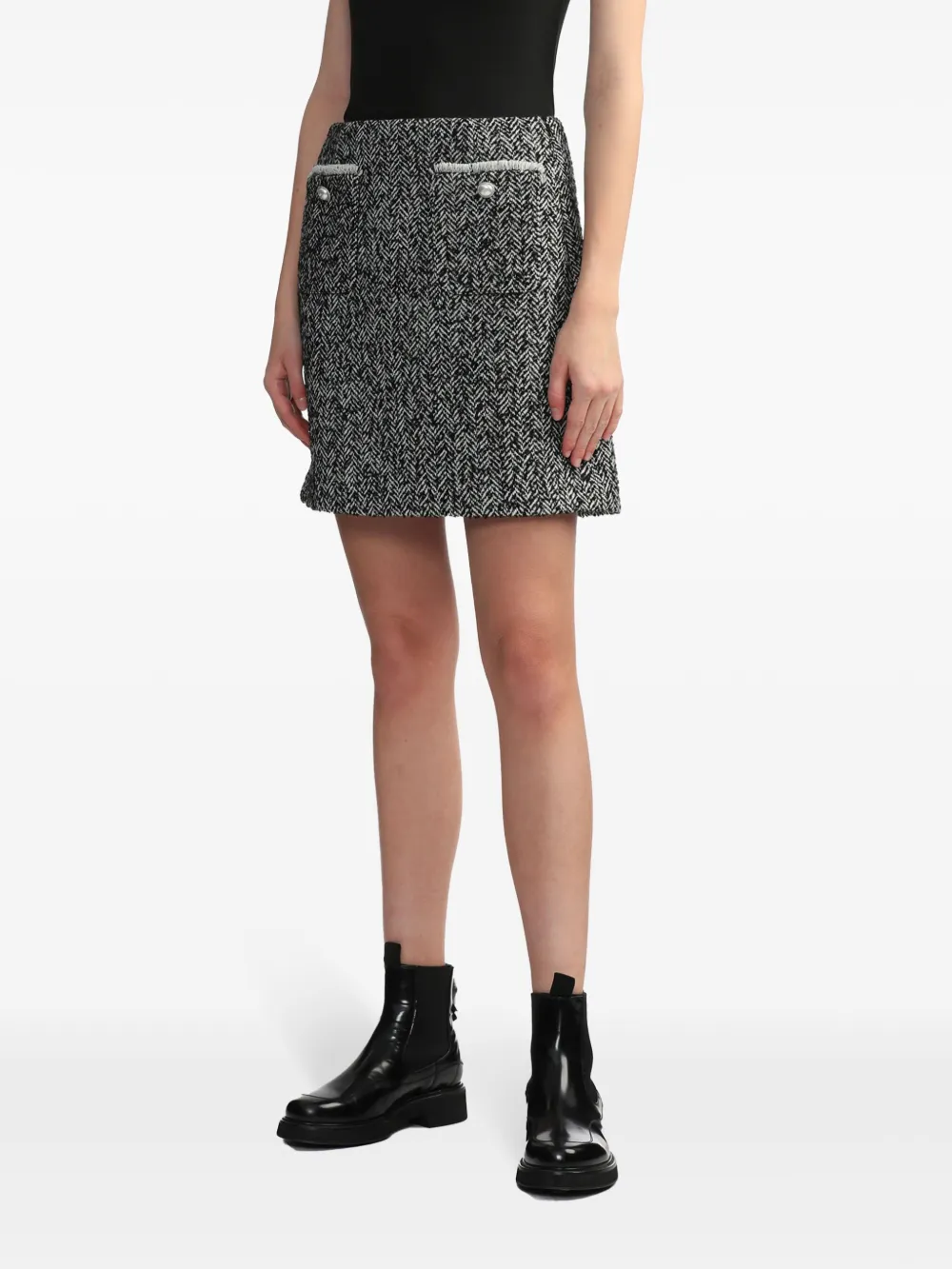 BAPY BY *A BATHING APE Mini-rok met pied-de-poule print Grijs