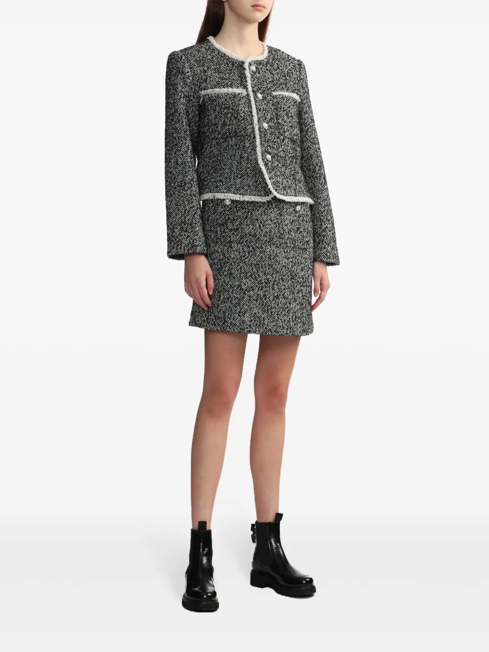 BAPY BY *A BATHING APE Mini-rok met pied-de-poule print Grijs
