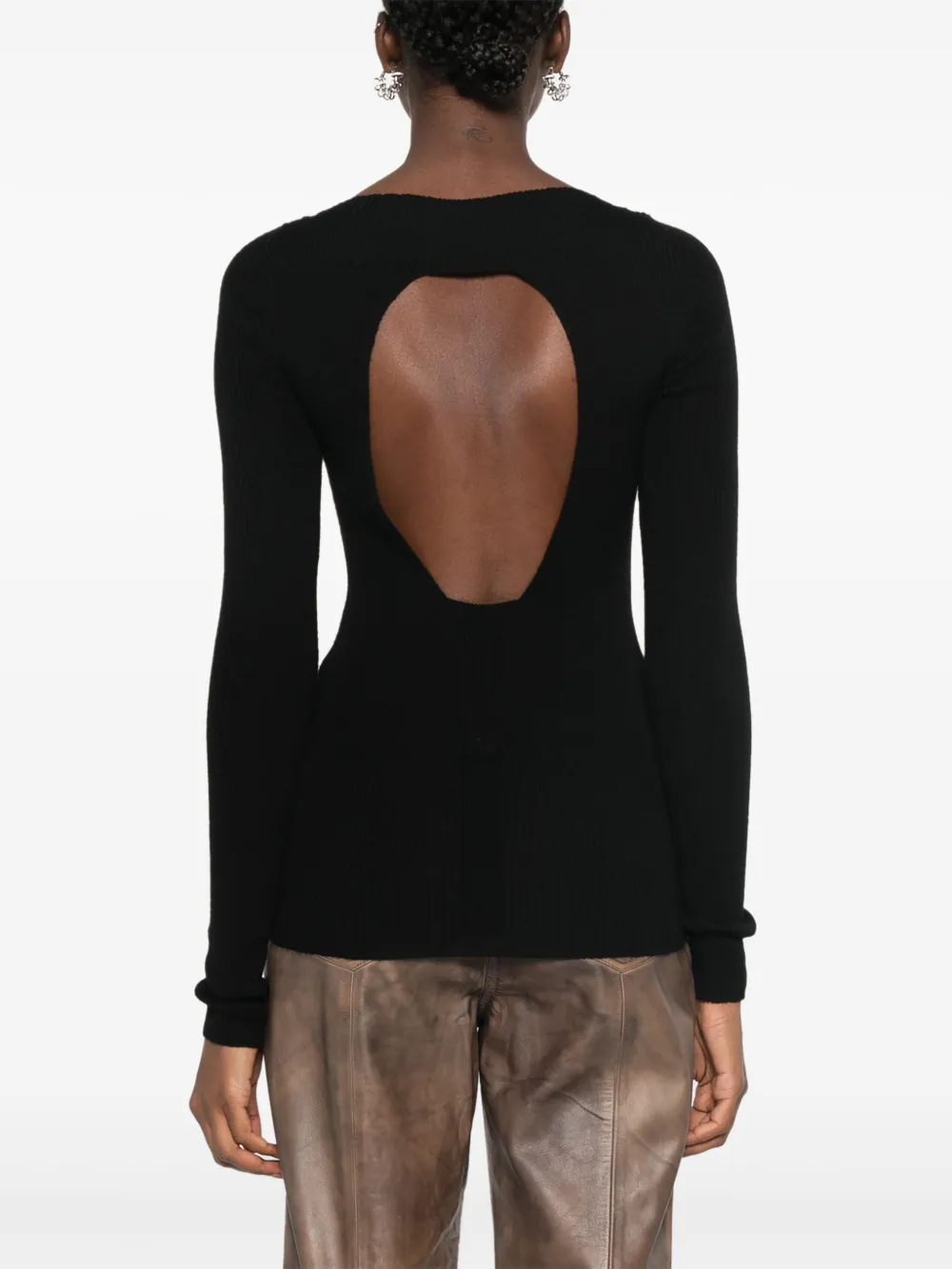 Rick Owens Woman Sweater Black Size L Virgin Wool In 9 Black