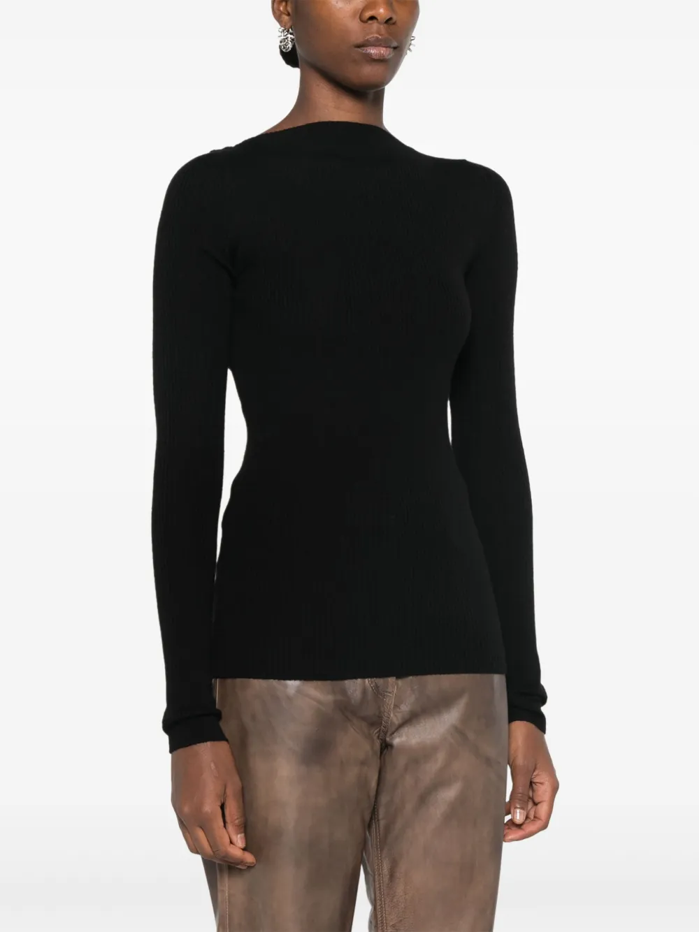 Rick Owens Woman Sweater Black Size L Virgin Wool In 9 Black
